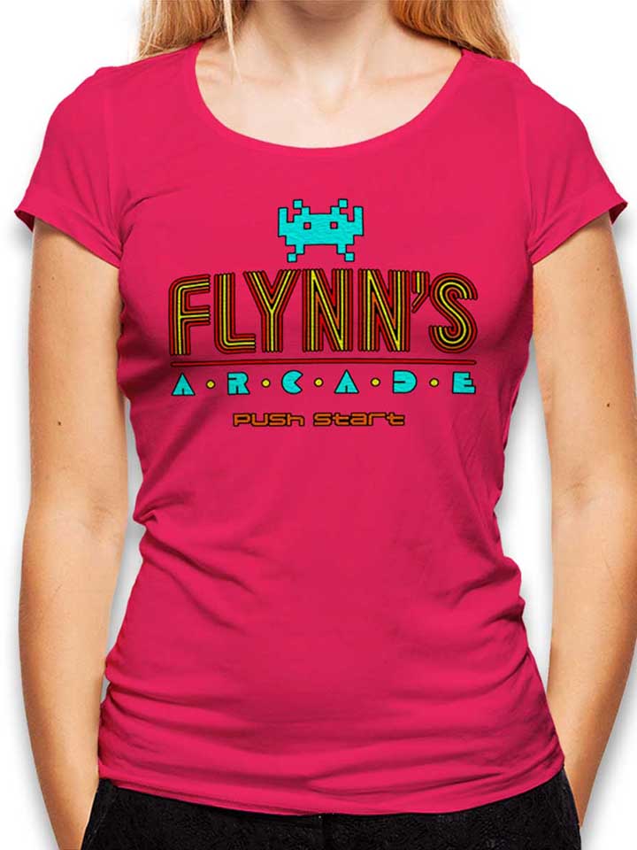 Flynns Arcade Damen T-Shirt fuchsia L