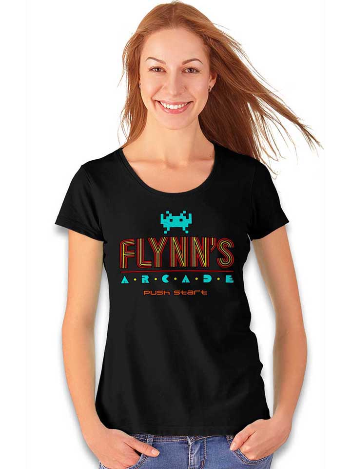 flynns-arcade-damen-t-shirt schwarz 2