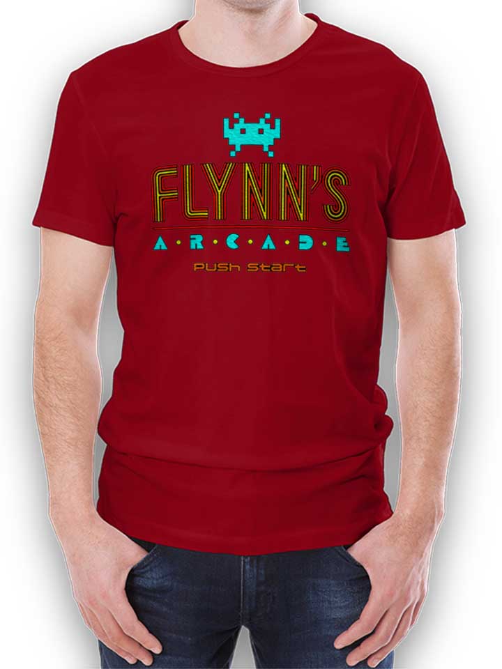 flynns-arcade-t-shirt bordeaux 1