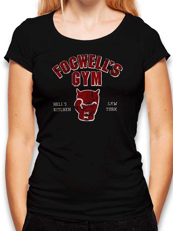 Fogwells Gym Damage Damen T-Shirt schwarz L