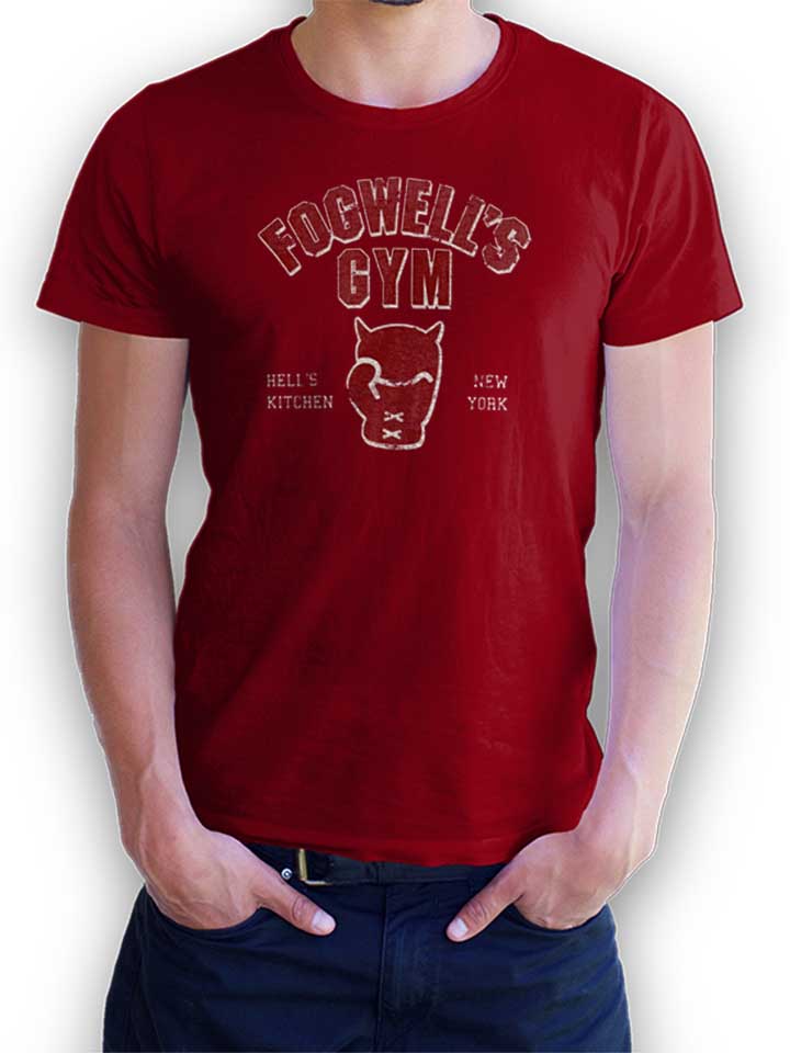 fogwells-gym-damage-t-shirt bordeaux 1