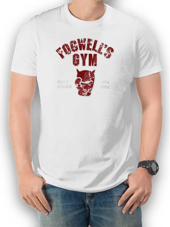 Fogwells Gym Damage T-Shirt weiss L