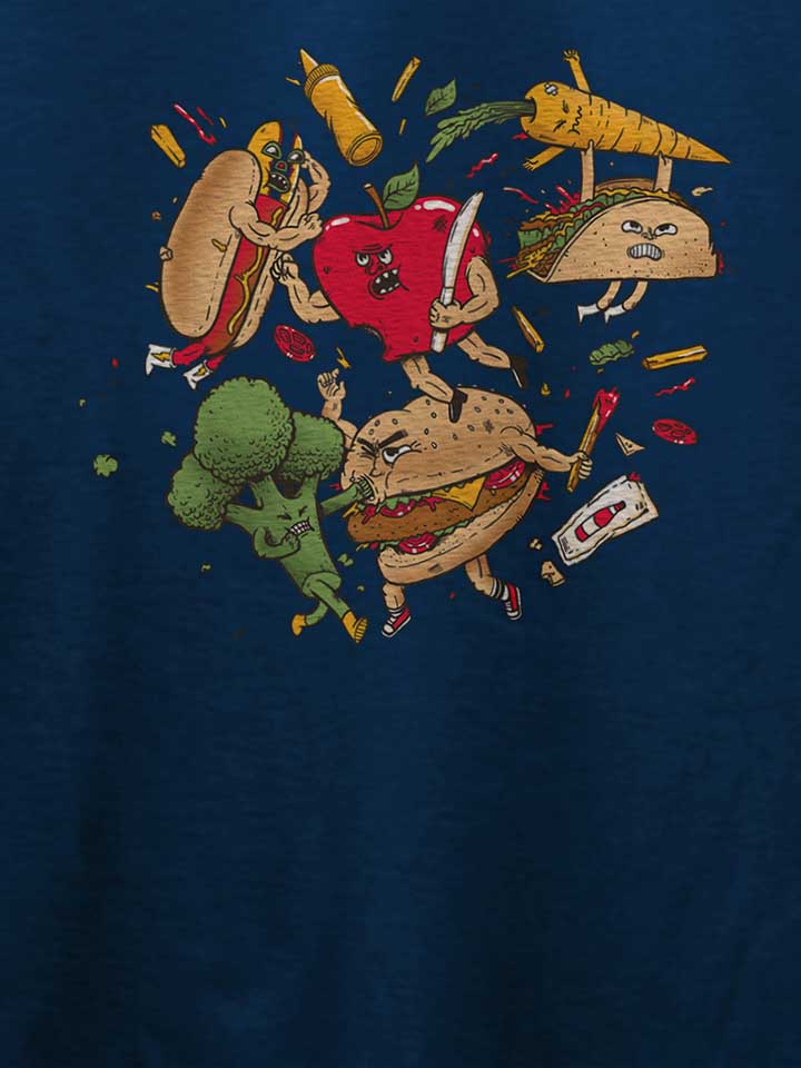 food-fight-t-shirt dunkelblau 4