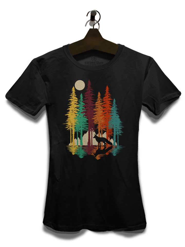 forest-fox-damen-t-shirt schwarz 3