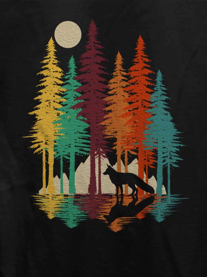 forest-fox-damen-t-shirt schwarz 4