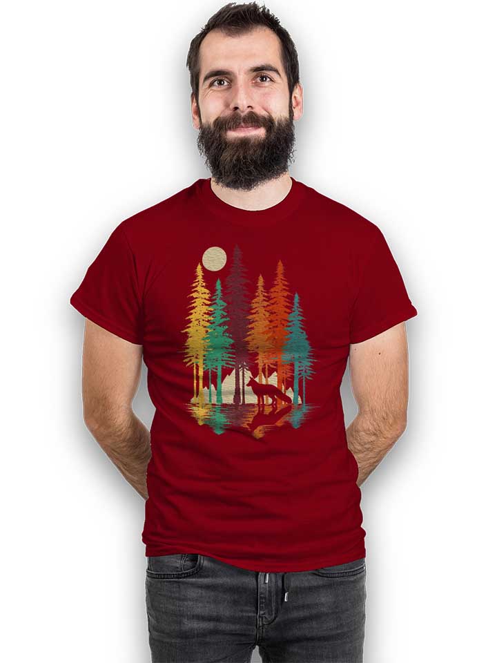forest-fox-t-shirt bordeaux 2