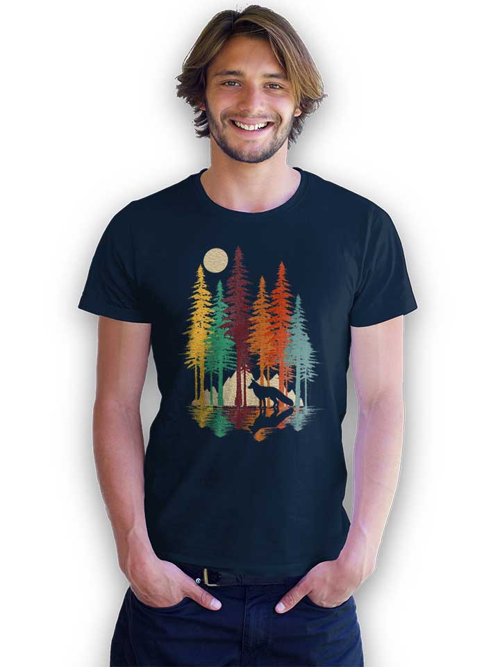 forest-fox-t-shirt dunkelblau 2