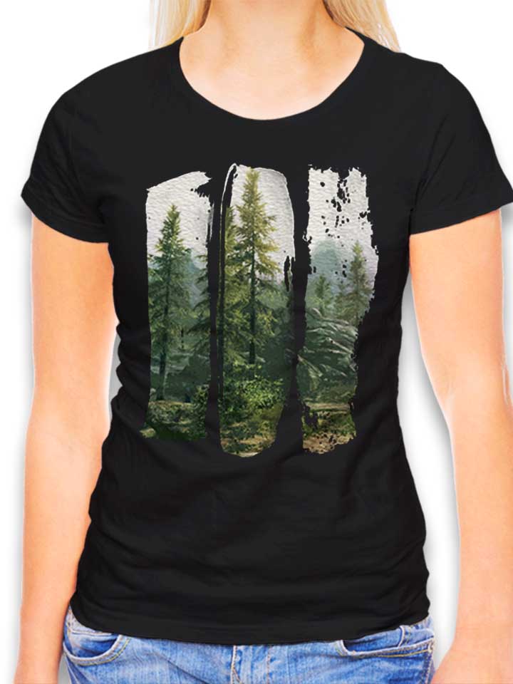 Forest Damen T-Shirt schwarz L