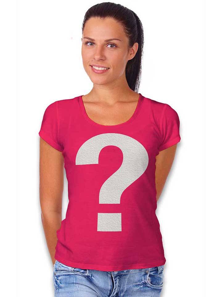 fragezeichen-damen-t-shirt fuchsia 2