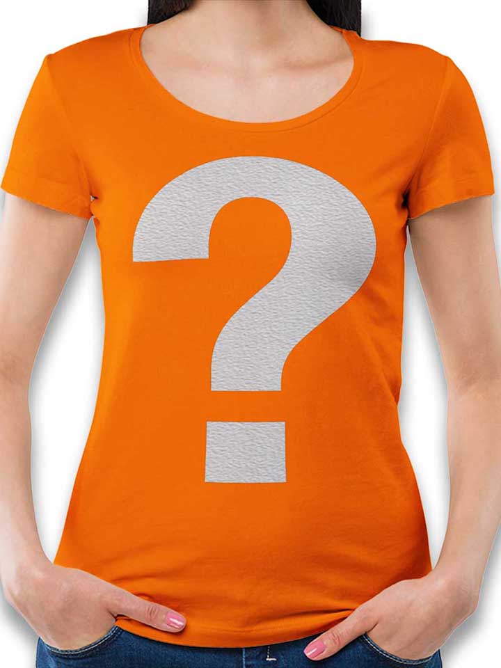 fragezeichen-damen-t-shirt orange 1