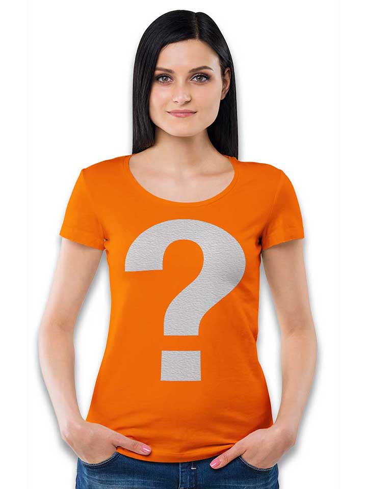fragezeichen-damen-t-shirt orange 2