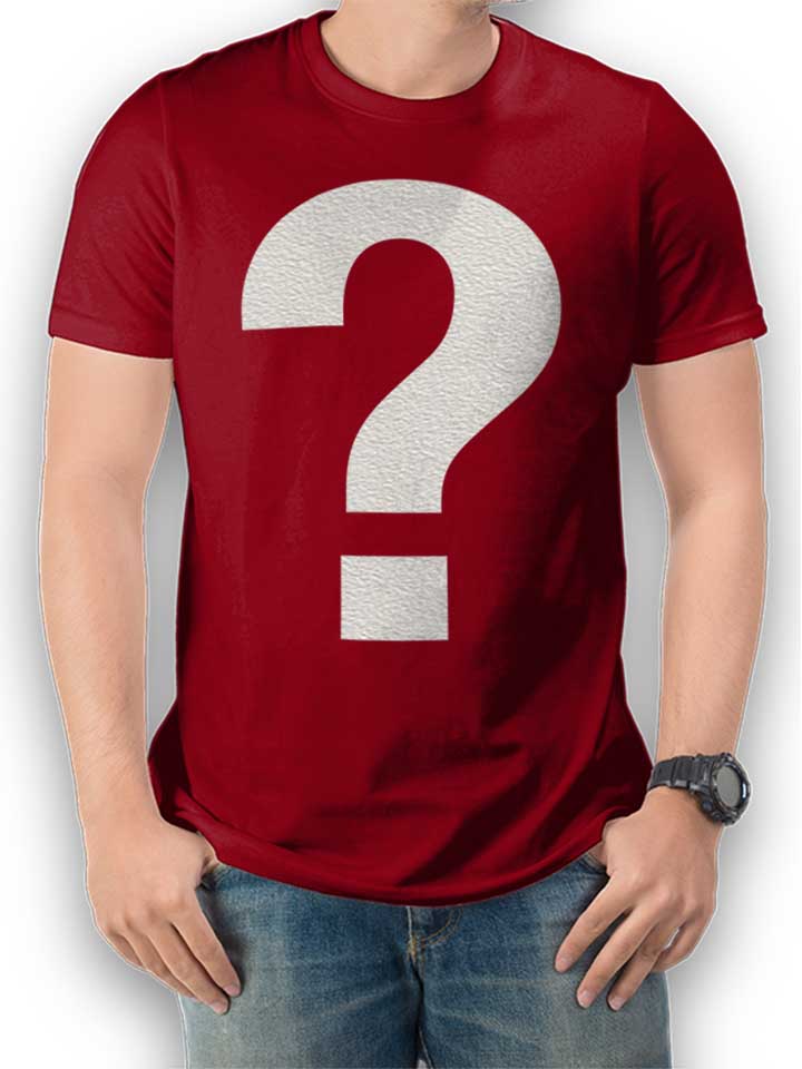 Fragezeichen T-Shirt maroon L