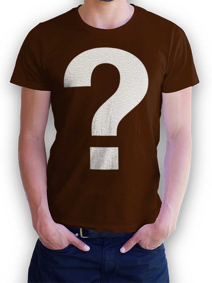 Fragezeichen T-Shirt braun L