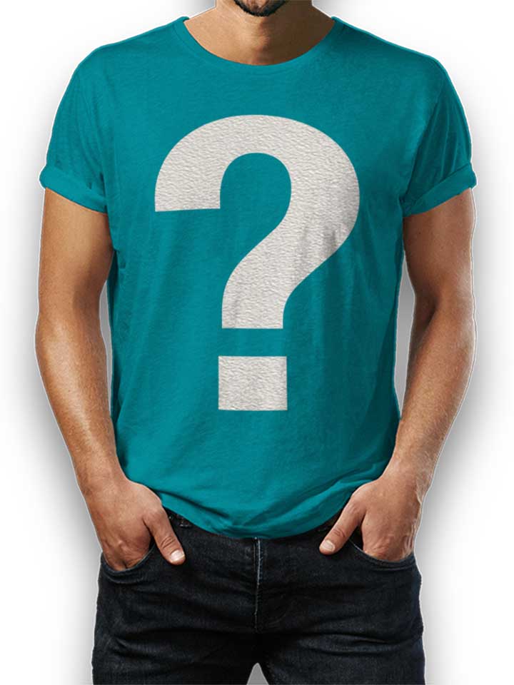 Fragezeichen T-Shirt tuerkis L