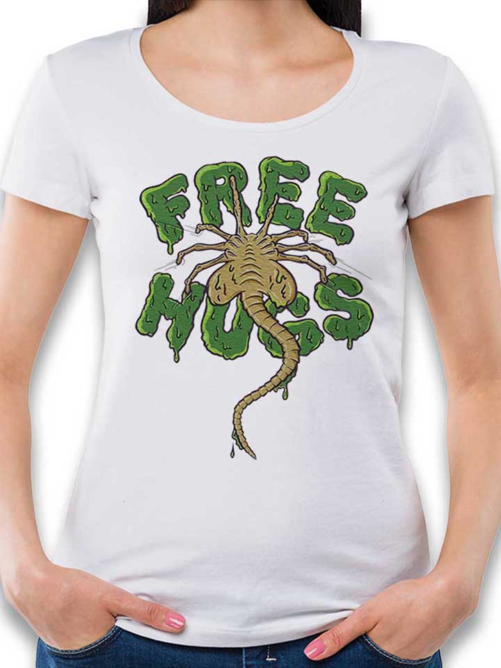 Free Hugs Alien Xenomorph Damen T-Shirt weiss L