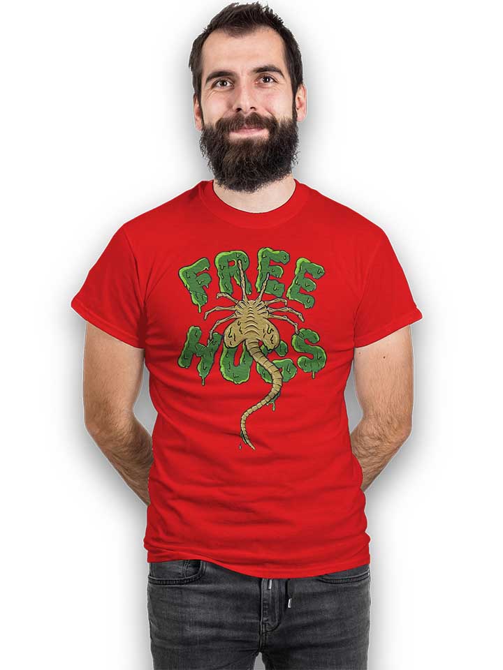 free-hugs-alien-xenomorph-t-shirt rot 2