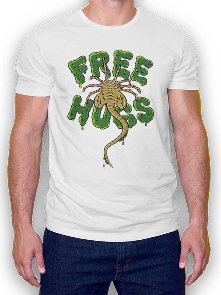Free Hugs Alien Xenomorph T-Shirt blanc L