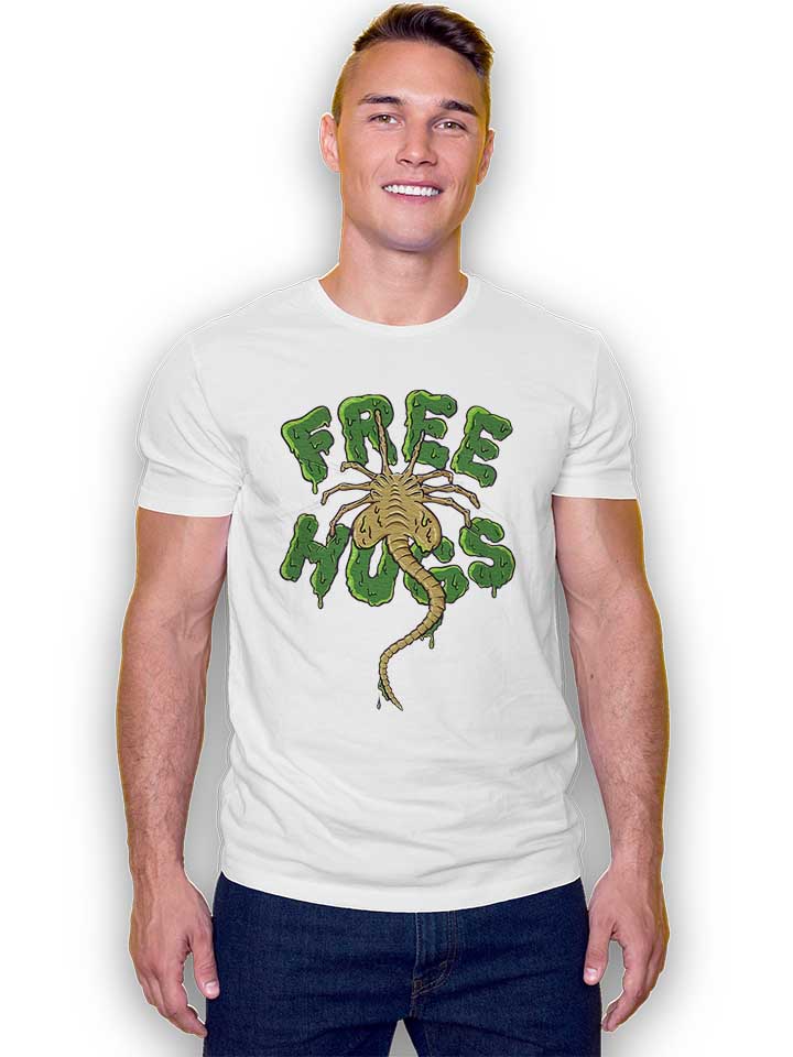 free-hugs-alien-xenomorph-t-shirt weiss 2