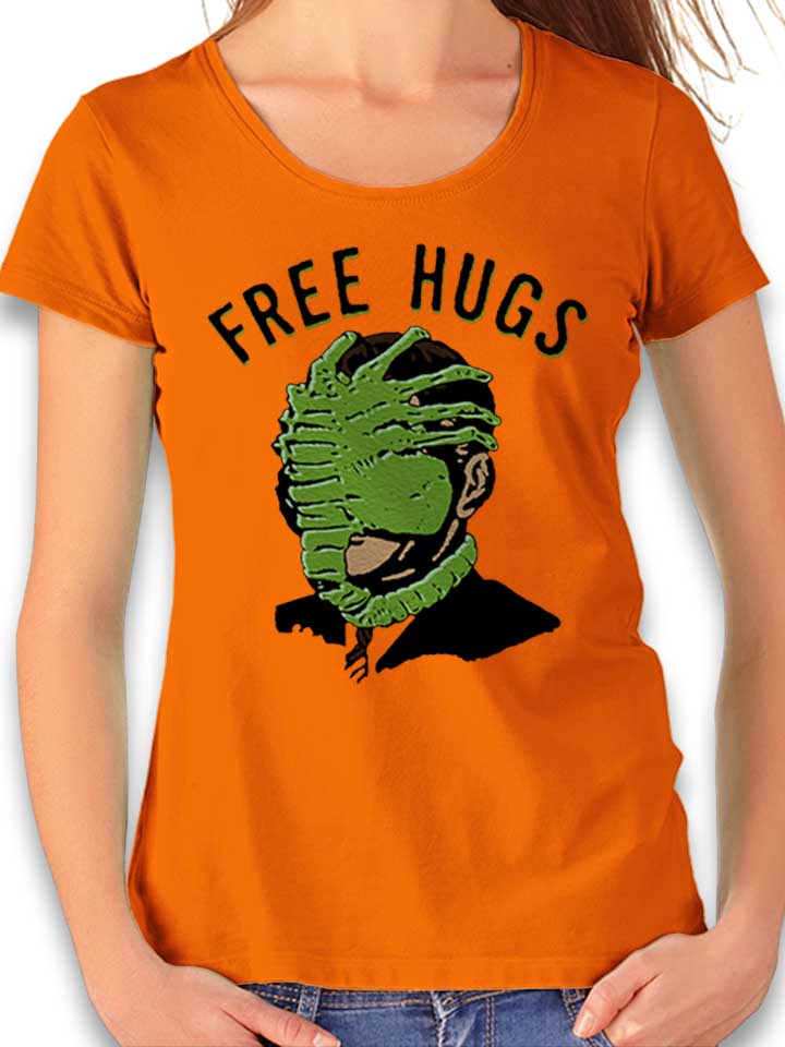 Free Hugs Alien Damen T-Shirt orange L