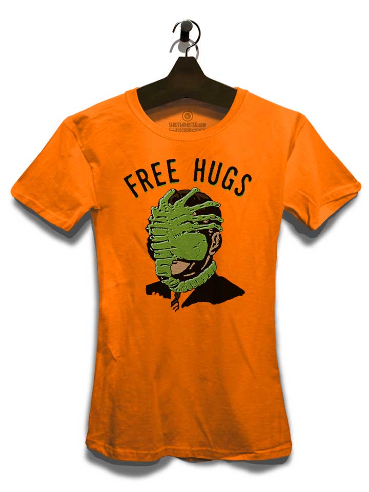 free-hugs-alien-damen-t-shirt orange 3