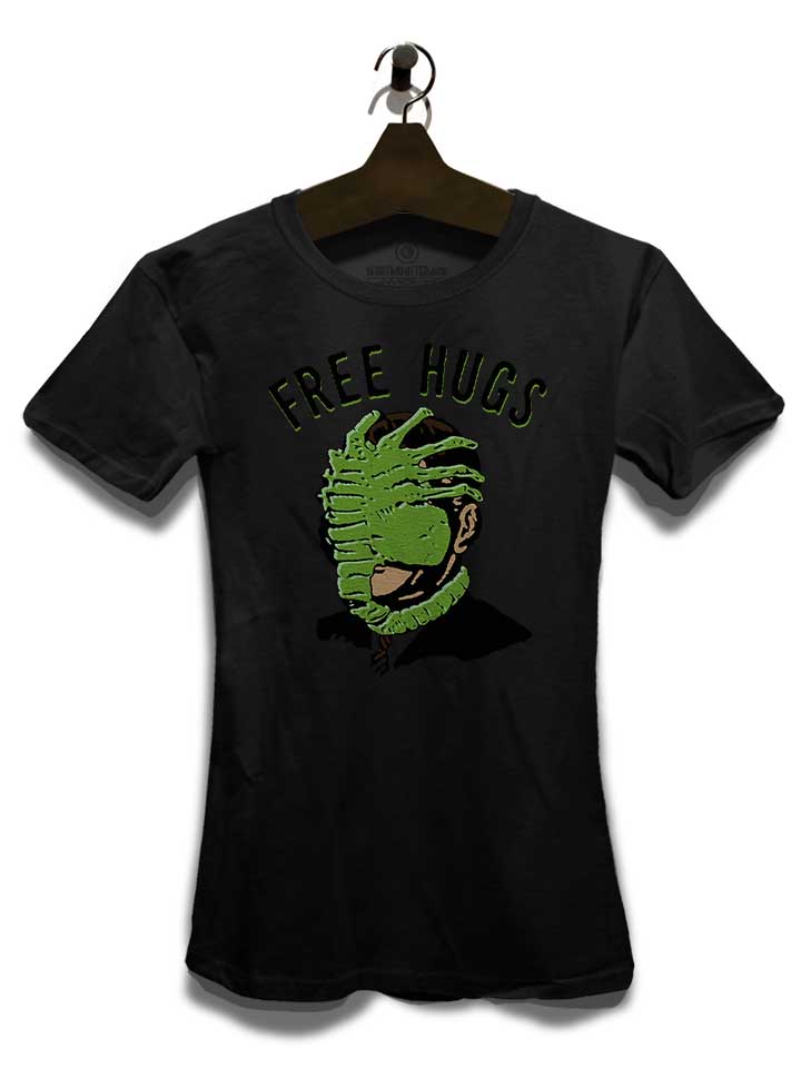 free-hugs-alien-damen-t-shirt schwarz 3