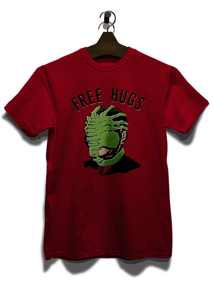 free-hugs-alien-t-shirt bordeaux 3
