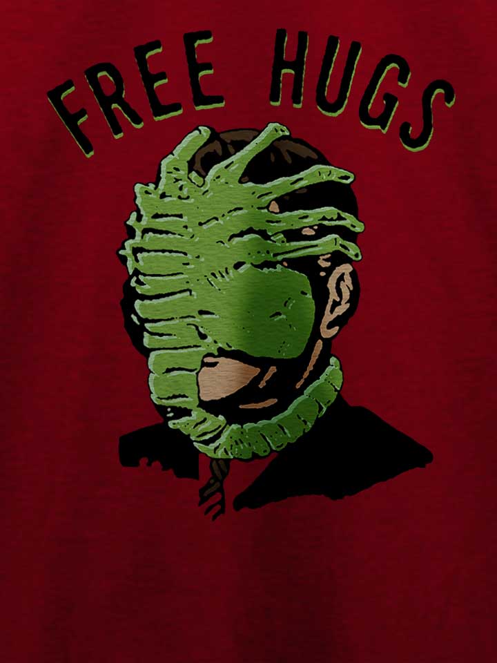 free-hugs-alien-t-shirt bordeaux 4