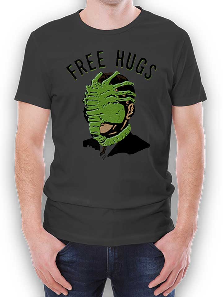 Free Hugs Alien T-Shirt dunkelgrau L