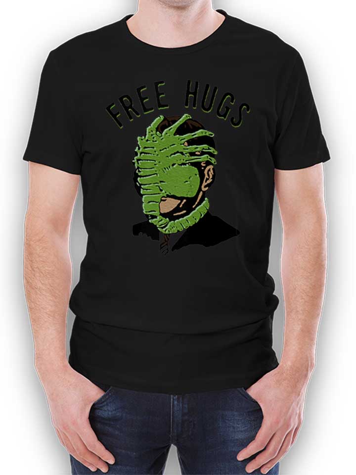 Free Hugs Alien T-Shirt schwarz L