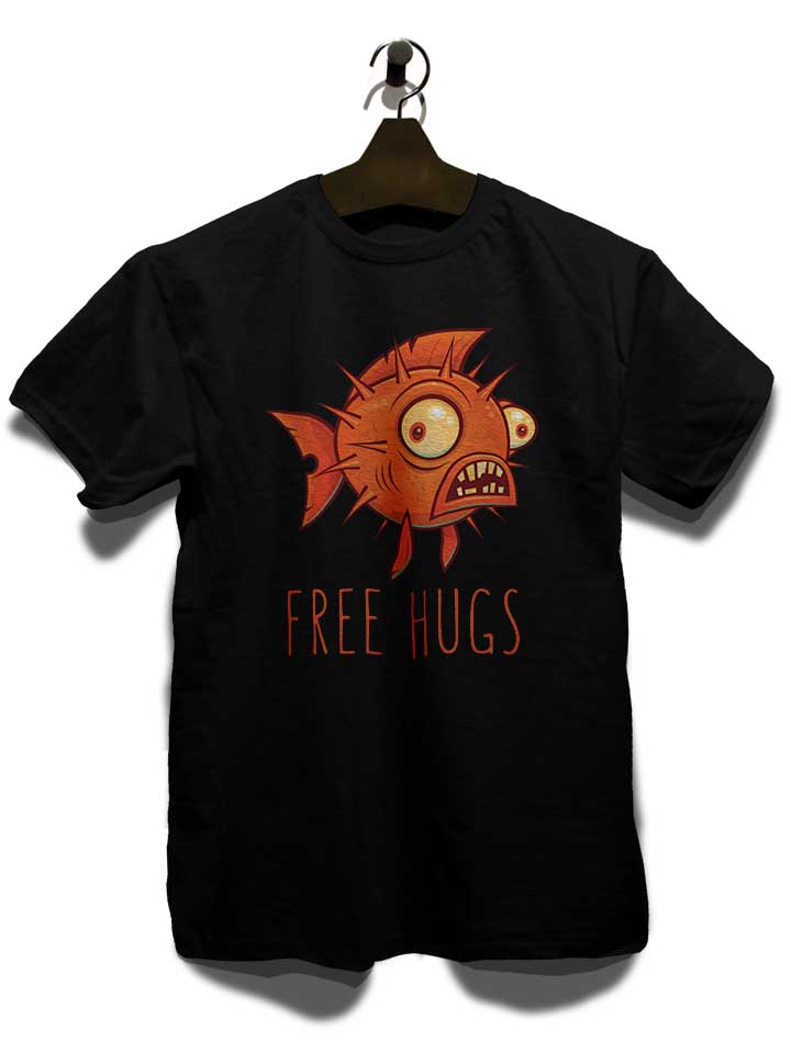 free-hugs-cartoon-blowfish-t-shirt schwarz 3