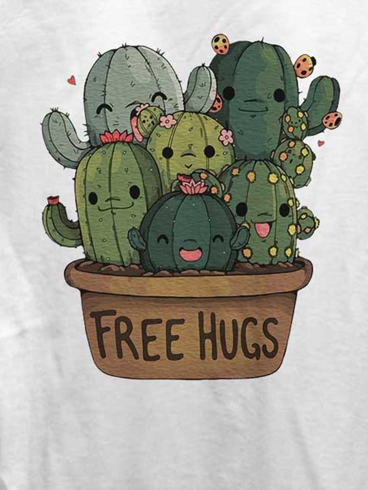 free-hugs-kakteen-blumentopf-damen-t-shirt weiss 4