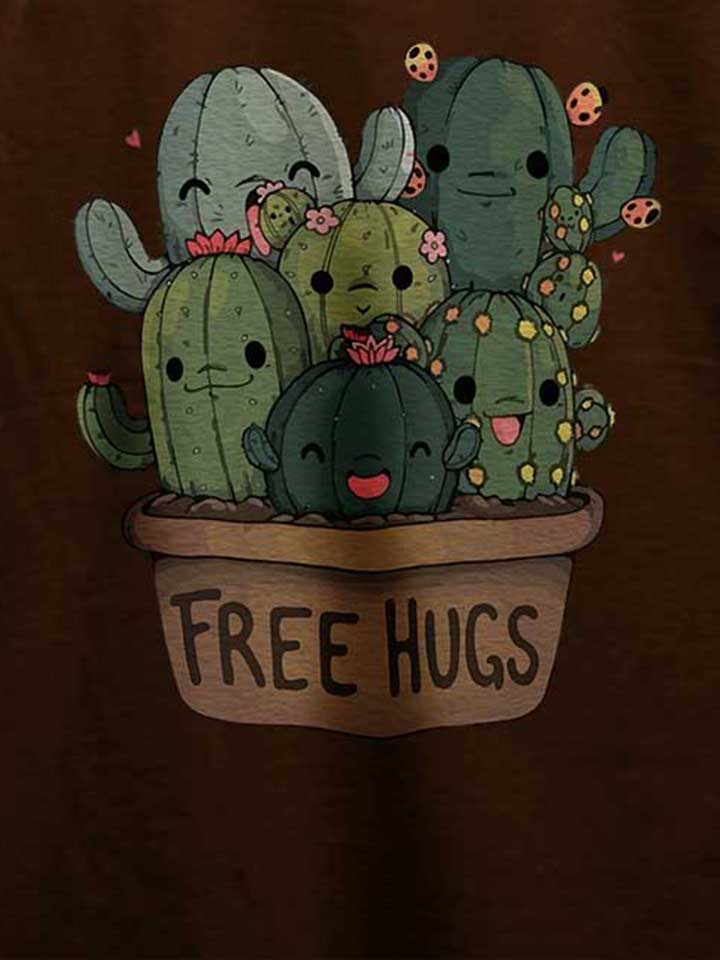 free-hugs-kakteen-blumentopf-t-shirt braun 4