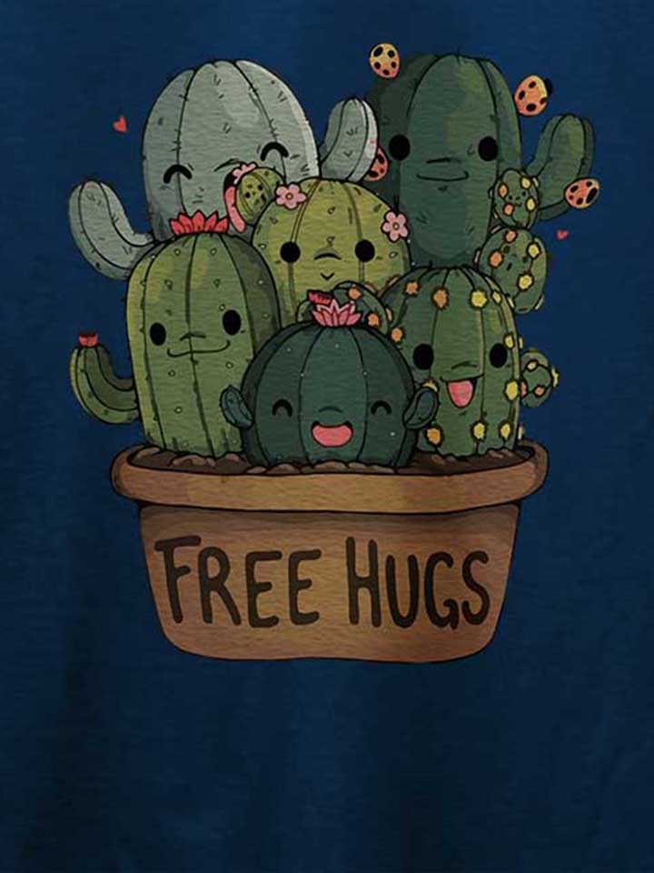 free-hugs-kakteen-blumentopf-t-shirt dunkelblau 4