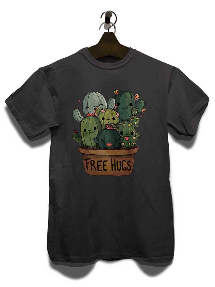 free-hugs-kakteen-blumentopf-t-shirt dunkelgrau 3