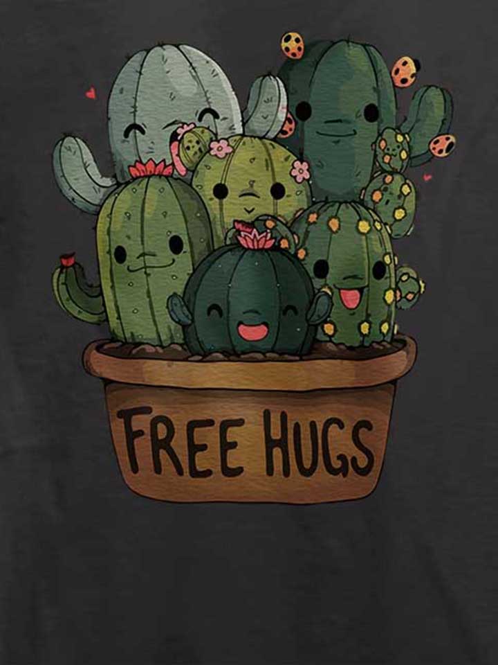 free-hugs-kakteen-blumentopf-t-shirt dunkelgrau 4