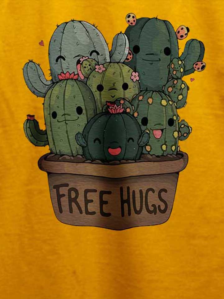 free-hugs-kakteen-blumentopf-t-shirt gelb 4