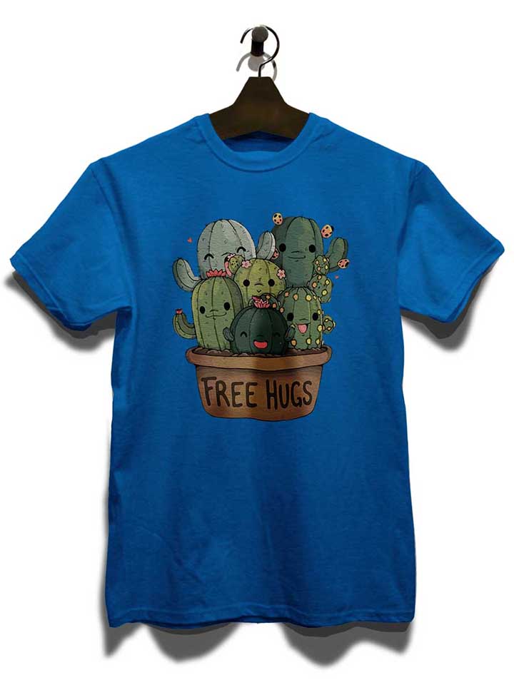 free-hugs-kakteen-blumentopf-t-shirt royal 3