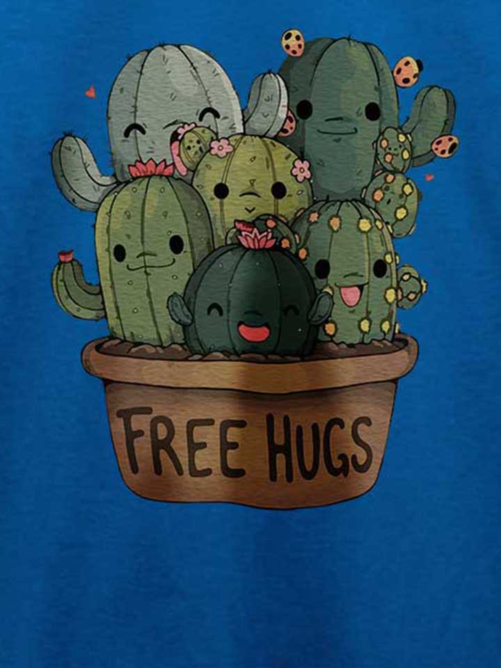 free-hugs-kakteen-blumentopf-t-shirt royal 4