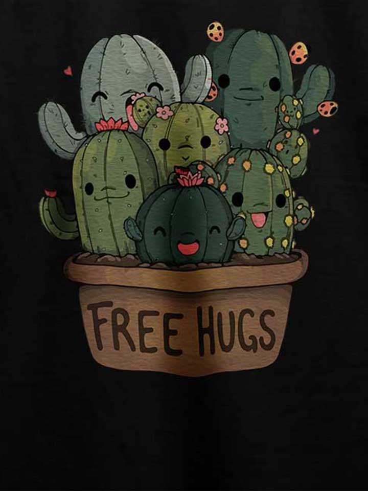 free-hugs-kakteen-blumentopf-t-shirt schwarz 4