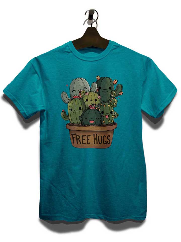 free-hugs-kakteen-blumentopf-t-shirt tuerkis 3