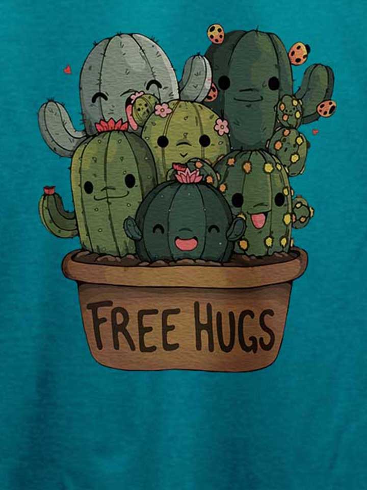 free-hugs-kakteen-blumentopf-t-shirt tuerkis 4
