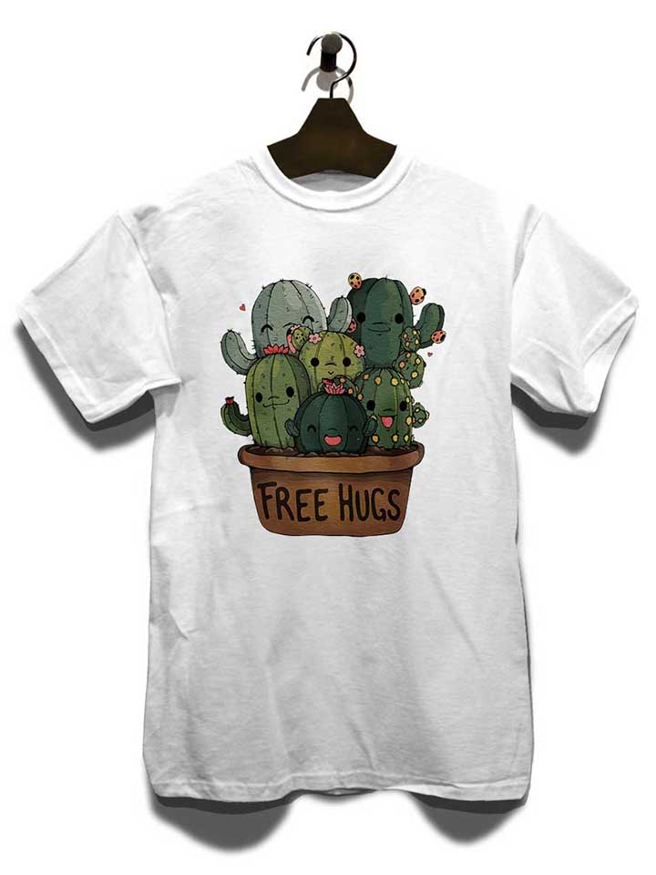 free-hugs-kakteen-blumentopf-t-shirt weiss 3