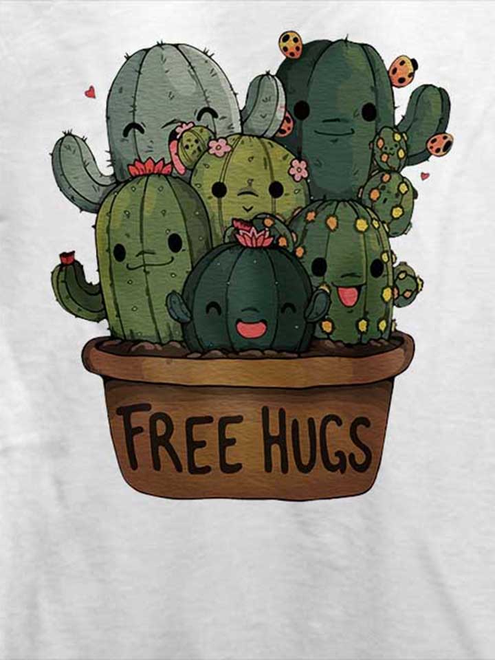 free-hugs-kakteen-blumentopf-t-shirt weiss 4
