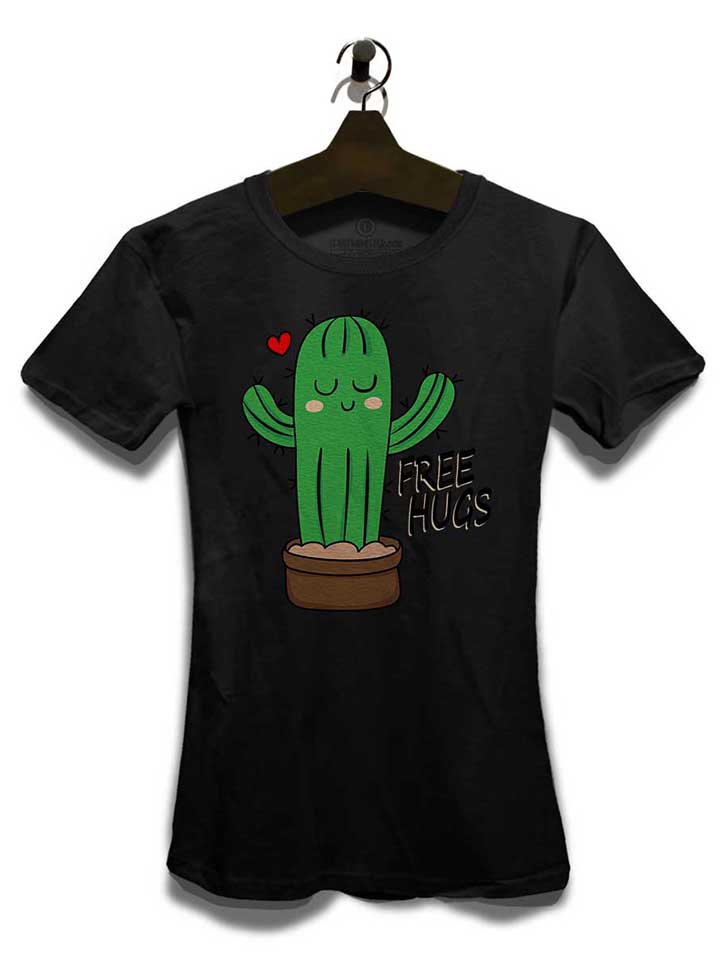 free-hugs-kaktus-damen-t-shirt schwarz 3