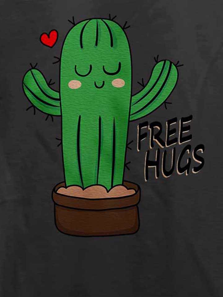 free-hugs-kaktus-t-shirt dunkelgrau 4