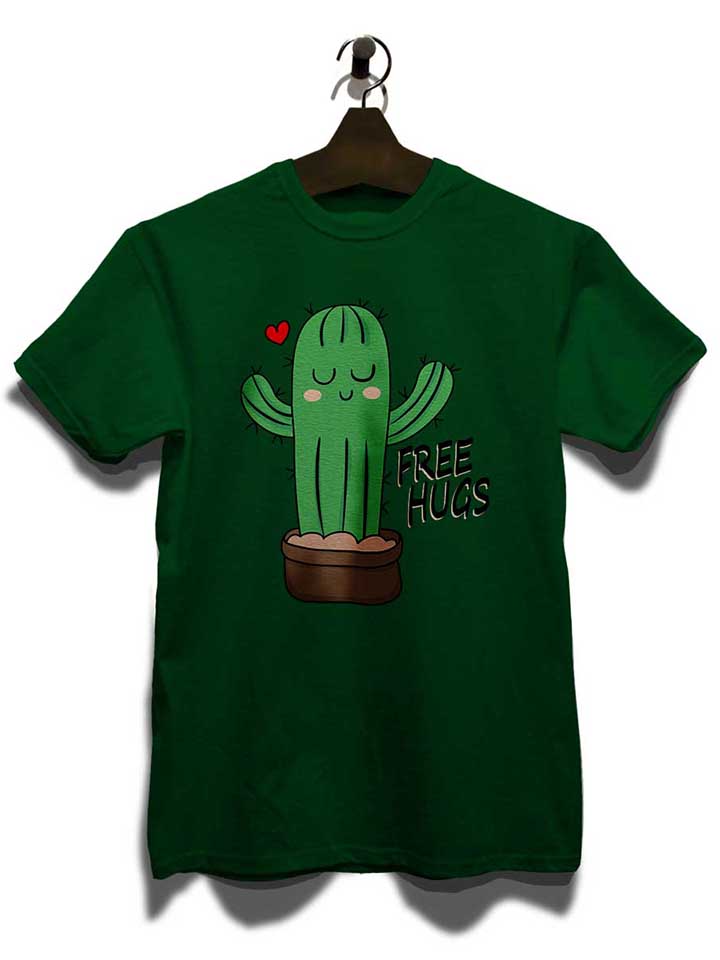 free-hugs-kaktus-t-shirt dunkelgruen 3