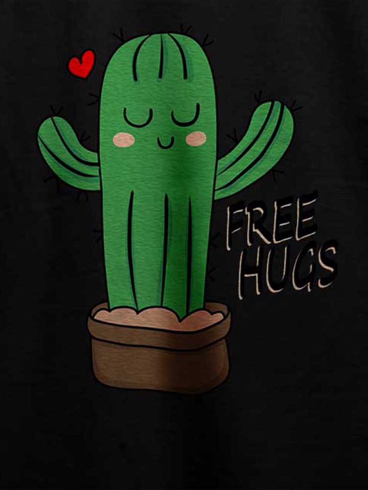 free-hugs-kaktus-t-shirt schwarz 4
