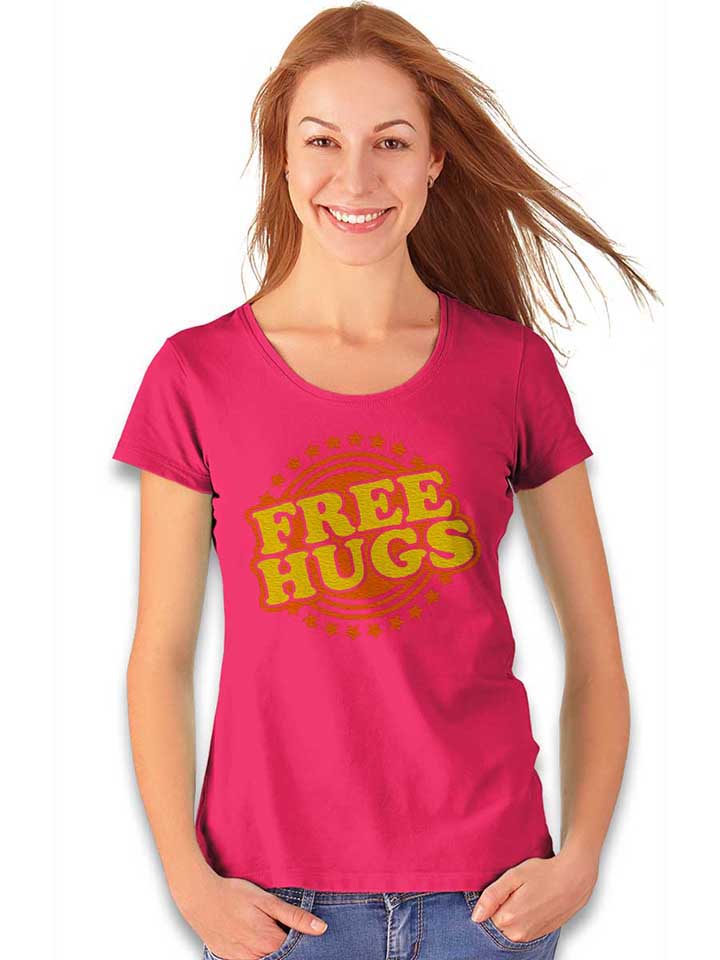 free-hugs-damen-t-shirt fuchsia 2