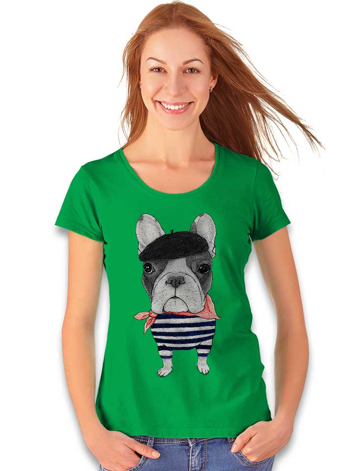 french-bulldog-damen-t-shirt gruen 2
