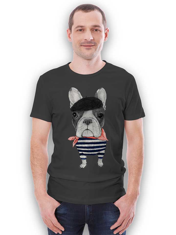french-bulldog-t-shirt dunkelgrau 2